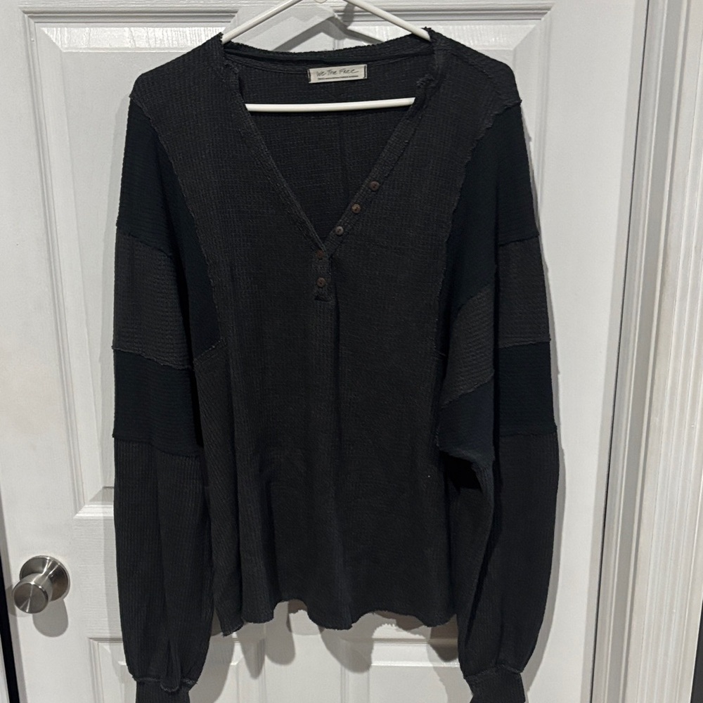 We The Free Black Long Sleeve Top